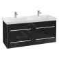 Villeroy & Boch Avento - Meuble-vasque, 1180x514x452 mm, 4 tiroirs, Crystal Black A89300B3 Villeroy & Boch Avento - Meuble-vasque, 1180x514x452 mm, 4 tiroirs, Crystal Black A89300B3