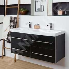 Villeroy & Boch Avento - Meuble-vasque, 1180x514x452 mm, 4 tiroirs, Crystal Black A89300B3
