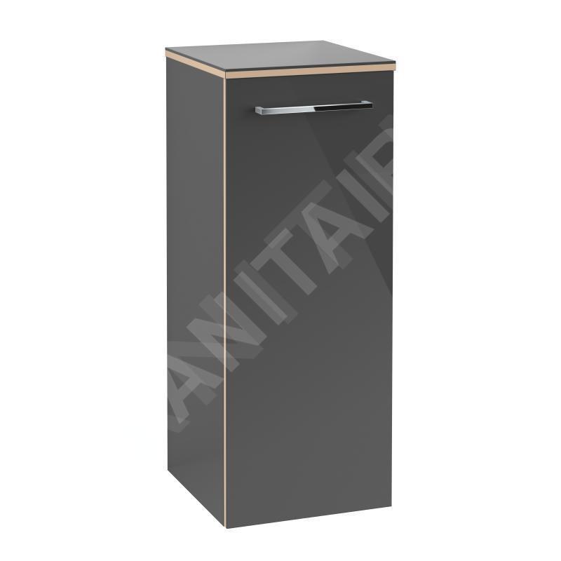 Villeroy & Boch Avento - Meuble latéral, 350x890x373 mm, 1 porte, Crystal Grey A89500B1
