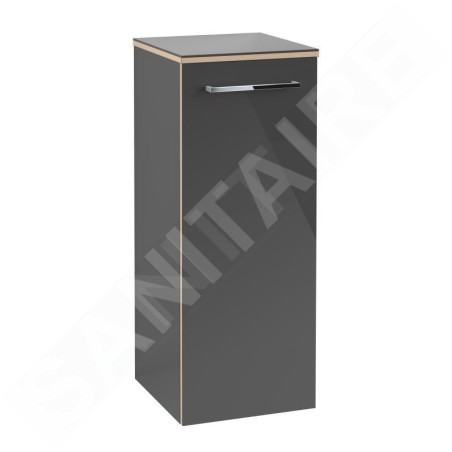 Villeroy & Boch Avento - Meuble latéral, 350x890x373 mm, 1 porte, Crystal Grey A89500B1