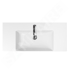 Cersanit Inverto - Lavabo 101x46 cm, avec trop-plein, trou pour robinetterie, blanc K671-007