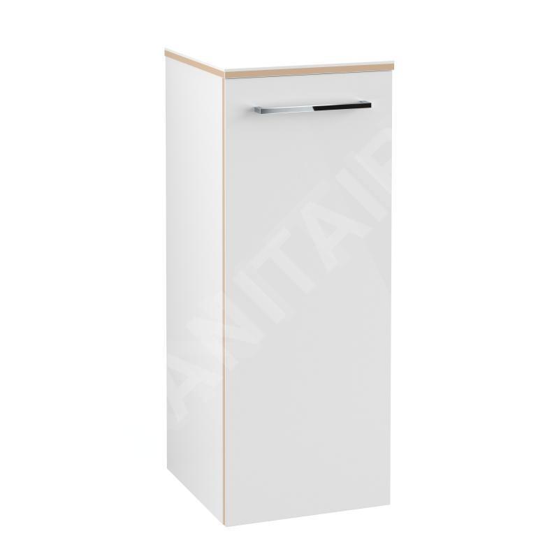 Villeroy & Boch Avento - Meuble latéral, 350x890x373 mm, 1 porte, Crystal White A89500B4