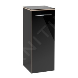 Villeroy & Boch Avento - Meuble latéral, 350x890x373 mm, 1 porte, Crystal Black A89500B3