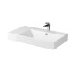Cersanit Inverto - Lavabo 81x46 cm, avec trop-plein, trou pour robinetterie, blanc K671-016 Cersanit Inverto - Lavabo 81x46 cm, avec trop-plein, trou pour robinetterie, blanc K671-016