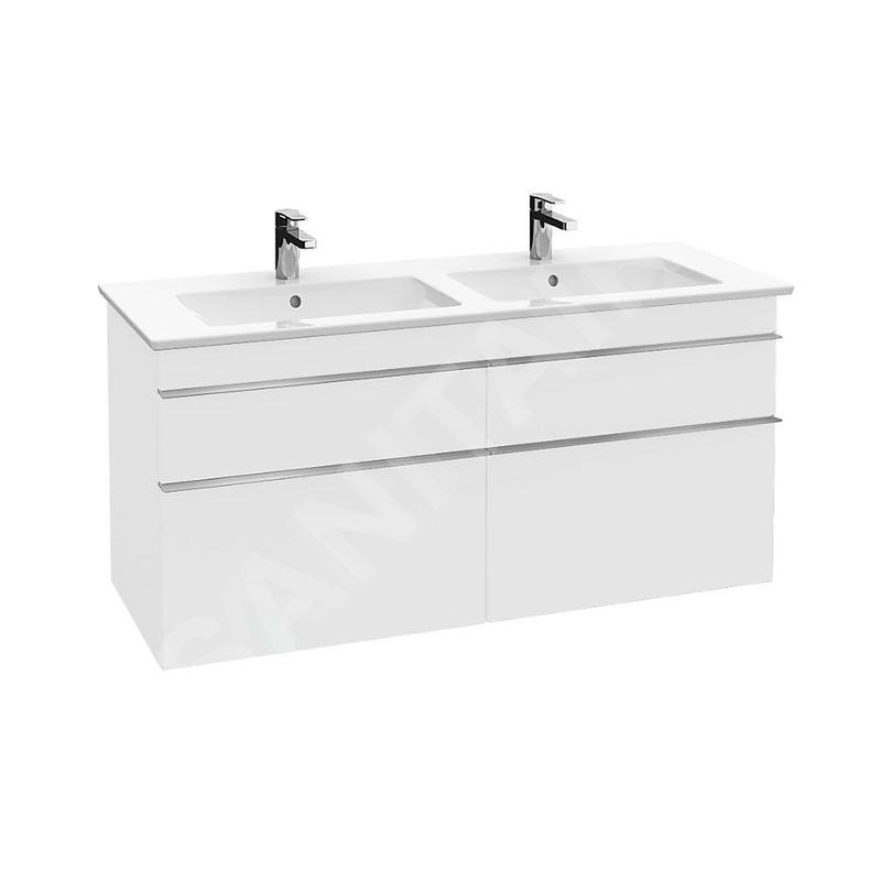 Villeroy & Boch Venticello - Meuble-vasque, 1253x590x502 mm, 4 tiroirs, Glossy White A93001DH Villeroy & Boch Venticello - Meuble-vasque, 1253x590x502 mm, 4 tiroirs, Glossy White A93001DH