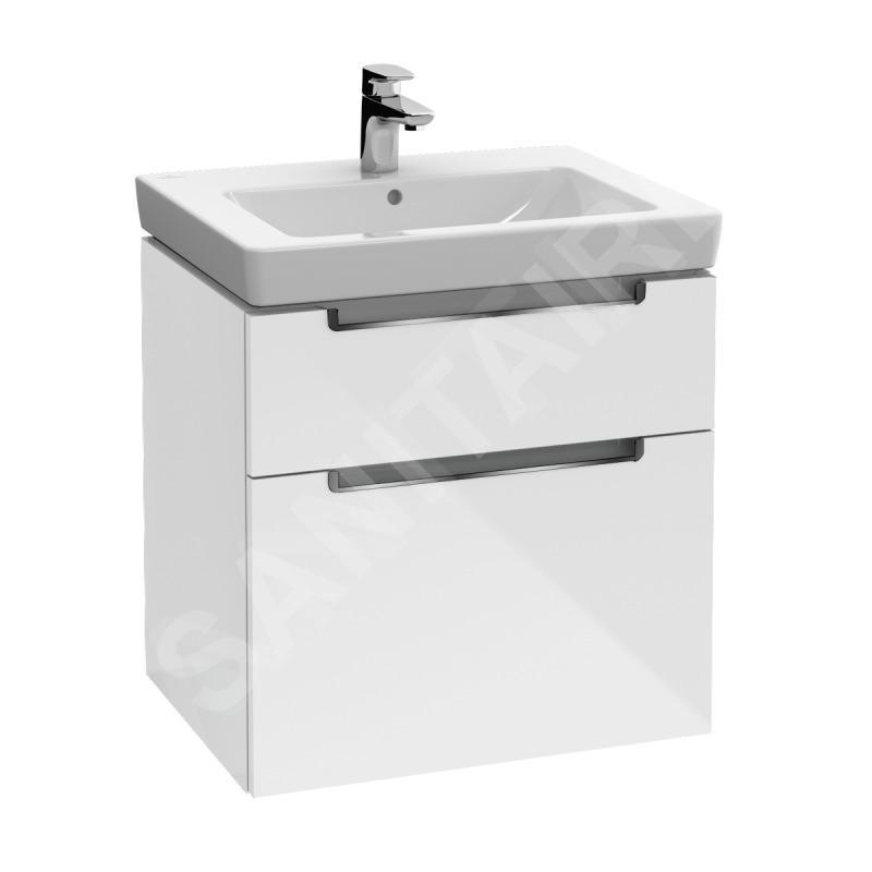 Villeroy & Boch Subway 2.0 - Meuble-vasque, 587x590x454 mm, 2 tiroirs, Glossy White A90910DH Villeroy & Boch Subway 2.0 - Meuble-vasque, 587x590x454 mm, 2 tiroirs, Glossy White A90910DH