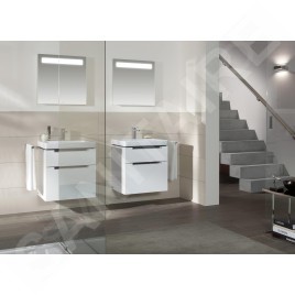 Villeroy & Boch Subway 2.0 - Meuble-vasque, 637x590x454 mm, 2 tiroirs, Glossy White A91010DH