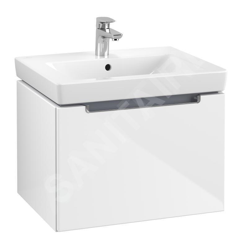 Villeroy & Boch Subway 2.0 - Meuble-vasque, 587x420x454 mm, 1 tiroir, Glossy White A68710DH Villeroy & Boch Subway 2.0 - Meuble-vasque, 587x420x454 mm, 1 tiroir, Glossy White A68710DH
