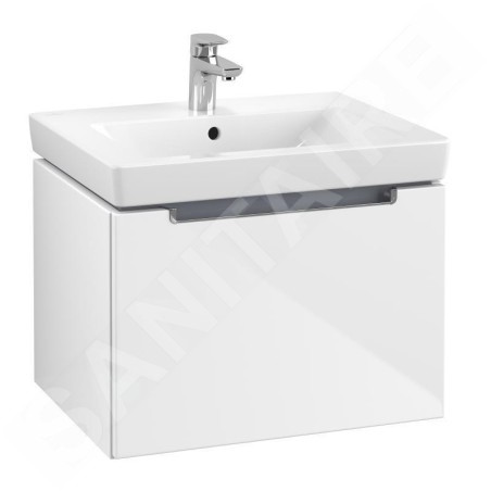 Villeroy & Boch Subway 2.0 - Meuble-vasque, 587x420x454 mm, 1 tiroir, Glossy White A68710DH