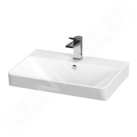 Cersanit Mille - Lavabo, 56x41cm, avec trop-plein, trou pour robinetterie, blanc K675-001