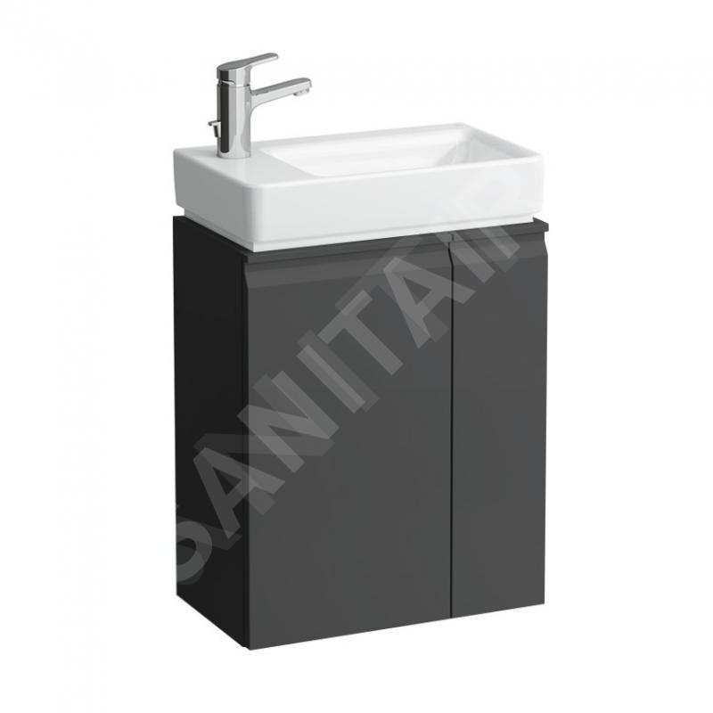 Laufen Pro S - Meuble pour lave-mains avec porte et étagère latérale à droite, 470x275x605 mm, graphite mat H4830010954801 Laufen Pro S - Meuble pour lave-mains avec porte et étagère latérale à droite, 470x275x605 mm, graphite mat H4830010954801