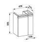 Laufen Pro S - Meuble pour lave-mains avec porte et étagère latérale à droite, 470x275x605 mm, graphite mat H4830010954801 Laufen Pro S - Meuble pour lave-mains avec porte et étagère latérale à droite, 470x275x605 mm, graphite mat H4830010954801