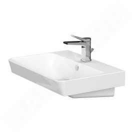 Cersanit Mille - Lavabo, 56x41cm, avec trop-plein, trou pour robinetterie, blanc K675-001