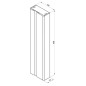 Ravak Balance - Armoire haute, 400x1600x175 mm, blanc X000001373