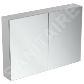 Ideal Standard Mirror&Light - Armoire de toilette avec éclairage LED et prise, 1000x700 mm, aluminium T3498AL