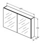 Ideal Standard Mirror&Light - Armoire de toilette avec éclairage LED et prise, 1200x700 mm, aluminium T3499AL Ideal Standard Mirror&Light - Armoire de toilette avec éclairage LED et prise, 1200x700 mm, aluminium T3499AL