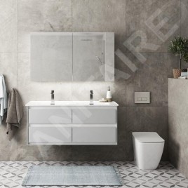 Ideal Standard Mirror&Light - Armoire de toilette avec éclairage LED et prise, 1200x700 mm, aluminium T3499AL