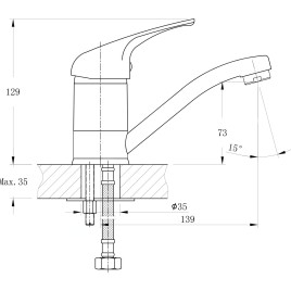 Bruckner Hoffer - Mitigeur de lavabo avec bec pivotant, chrome 424.001.1