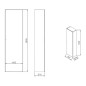Ravak Formy 460 - Armoire suspendue, 460x270x1600 mm, chêne X000001261