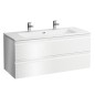 Laufen Pro S - Meuble avec double-lavabo, 1200x545x500 mm, 2 tiroirs, blanc mat H8619674631071 Laufen Pro S - Meuble avec double-lavabo, 1200x545x500 mm, 2 tiroirs, blanc mat H8619674631071