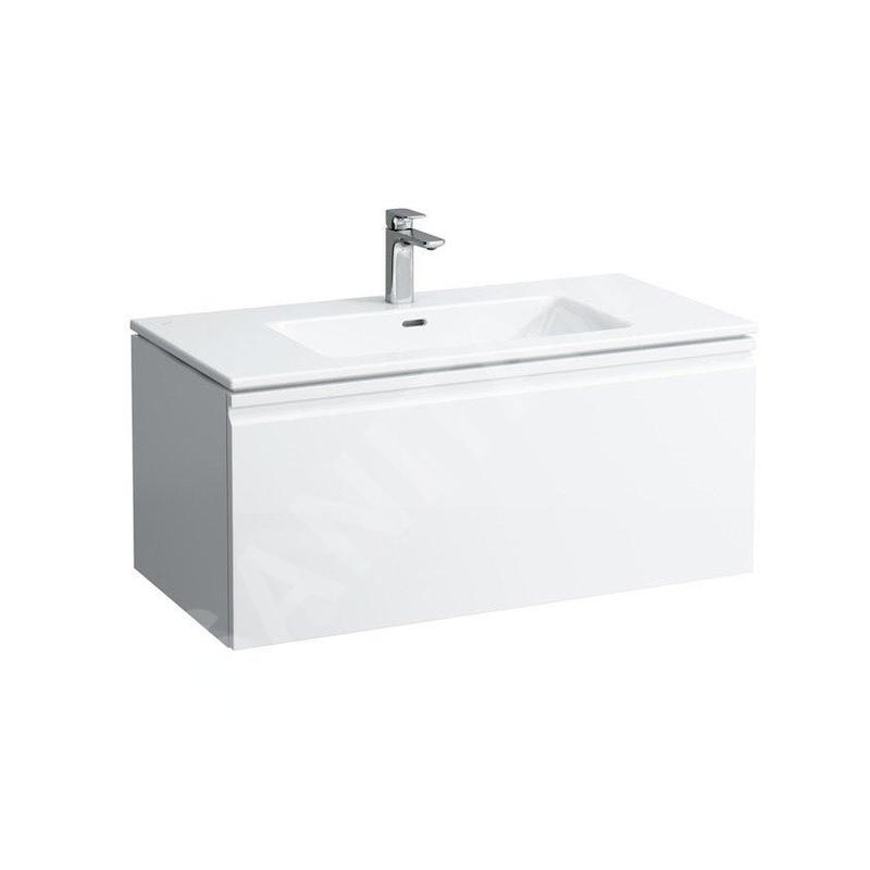 Laufen Pro S - Meuble avec double-lavabo, 1200x530x500 mm, 1 tiroirs, blanc brillant H8609674751041