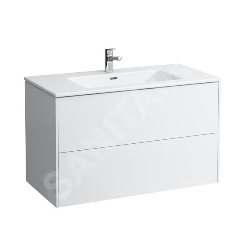 Laufen Pro S - Meuble avec lavabo, 1000x610x500 mm, 2 tiroirs, blanc mat H8649622601041 Laufen Pro S - Meuble avec lavabo, 1000x610x500 mm, 2 tiroirs, blanc mat H8649622601041