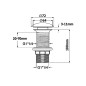 Sapho Infinity - Bonde de lavabo, Click Clack, anthracite 38TP0162I