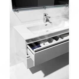 Laufen Pro S - Meuble avec lavabo, 1200x545x500 cm, 2 tiroirs, blanc brillant H8619674751041