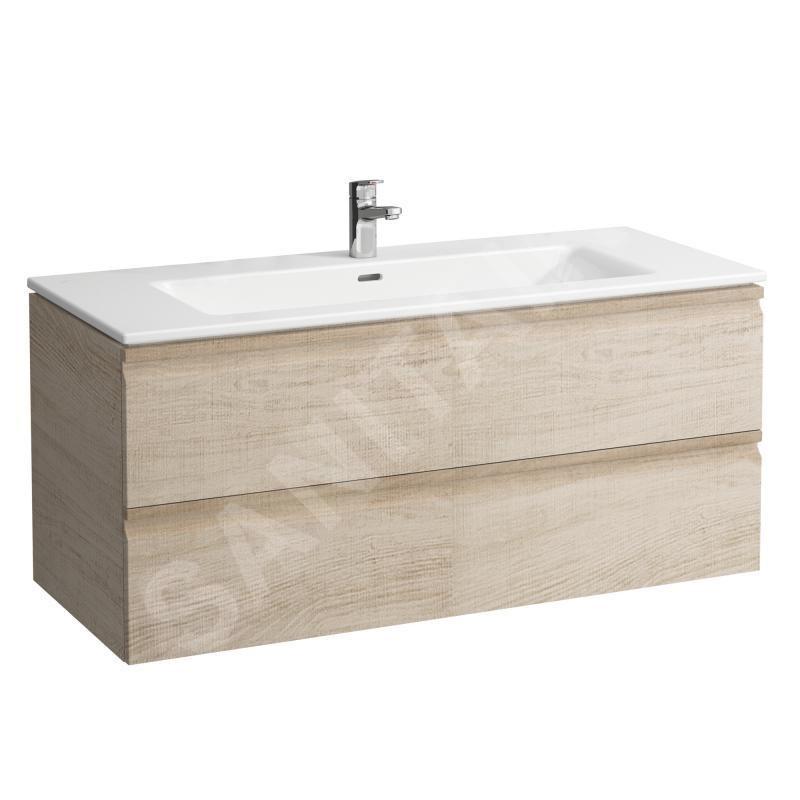Laufen Pro S - Meuble avec lavabo, 1200x545x500 mm, 2 tiroirs, chêne clair H8619674791041