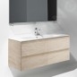 Laufen Pro S - Meuble avec lavabo, 1200x545x500 mm, 2 tiroirs, chêne clair H8619674791041