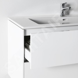 Laufen Pro S - Meuble avec lavabo, 800x610x500 mm, 2 tiroirs, blanc brillant H8649612611041