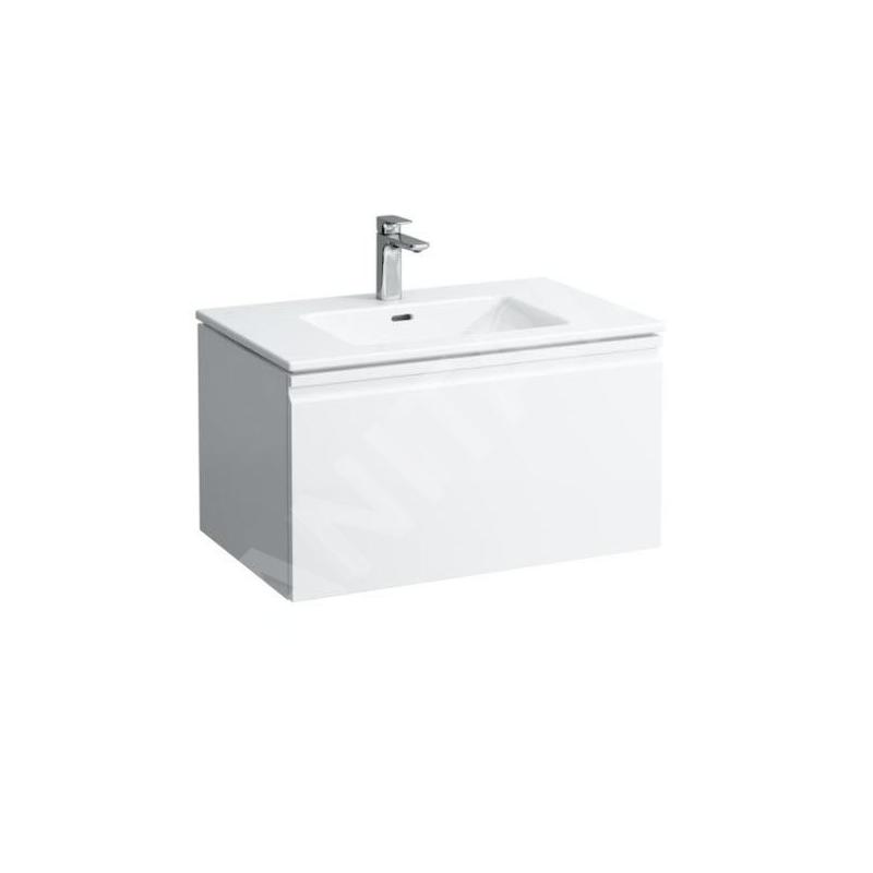 Laufen Pro S - Meuble avec lavabo, 800x500x460 mm, 1 tiroirs, blanc brillant H8609644751041