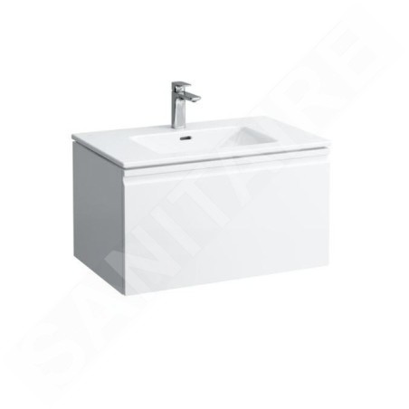 Laufen Pro S - Meuble avec lavabo, 800x500x460 mm, 1 tiroirs, blanc brillant H8609644751041