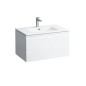 Laufen Pro S - Meuble avec lavabo, 800x500x460 mm, 1 tiroirs, blanc brillant H8609644751041