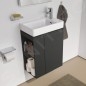 Laufen Pro S - Meuble pour lave-mains avec porte et étagère latérale à gauche, 470x275x605 mm, graphite mat H4830020954801 Laufen Pro S - Meuble pour lave-mains avec porte et étagère latérale à gauche, 470x275x605 mm, graphite mat H4830020954801