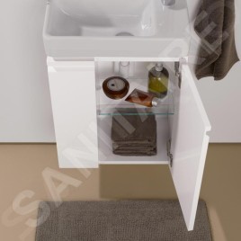Laufen Pro S - Meuble pour lave-mains avec porte et étagère latérale à gauche, 470x275x605 mm, blanc mat H4830020954631