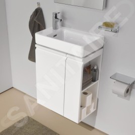 Laufen Pro S - Meuble avec lavabo, siphon et étagère latérale à droite, 480x280x690 mm, blanc mat H8629654631041