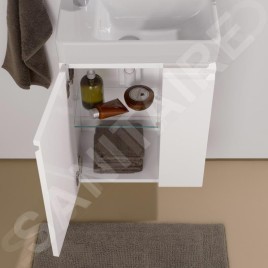 Laufen Pro S - Meuble avec lavabo, siphon et étagère latérale à droite, 480x280x690 mm, blanc mat H8629654631041
