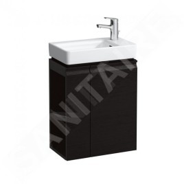 Laufen Pro S - Meuble pour lave-mains avec porte et étagère latérale à gauche, 470x275x605 mm, wengé H4830020954231