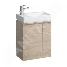 Laufen Pro S - Meuble pour lave-mains avec porte et tablette latérale à droite, 470x275x605 mm, chêne clair H4830010954791