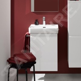 Laufen Pro - Meuble pour lave-mains avec porte, 380x310x580 mm, charnières à gauche, blanc brillant H4830110954751