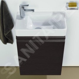 Laufen Pro - Meuble pour lave-mains avec porte, 380x310x580 mm, charnières à droite, wengé H4830120954231