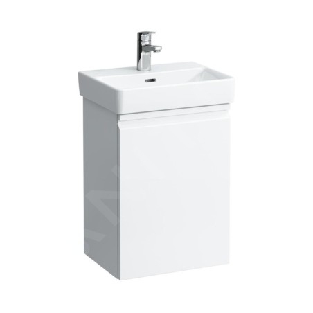 Laufen Pro S - Meuble pour lave-mains avec porte, 415x320x580 mm, charnières à gauche, blanc brillant H4833010964751