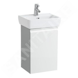 Laufen Pro - Meuble pour lave-mains avec porte, 380x310x580 mm, charnières à droite, blanc brillant H4830120954751