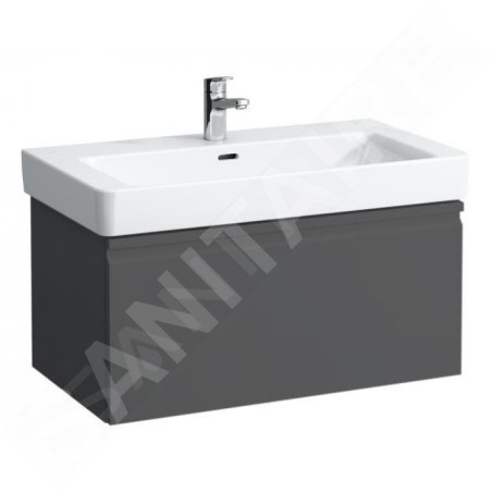 Laufen Pro S - Meuble pour lavabo 1010x450x390 mm, 1 tiroirs, graphite mat H4835520964801