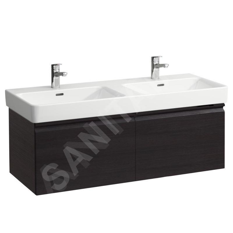 Laufen Pro S - Meuble pour lavabo 1260x450x390 mm, 2 tiroirs, wengé H4835710964231 Laufen Pro S - Meuble pour lavabo 1260x450x390 mm, 2 tiroirs, wengé H4835710964231