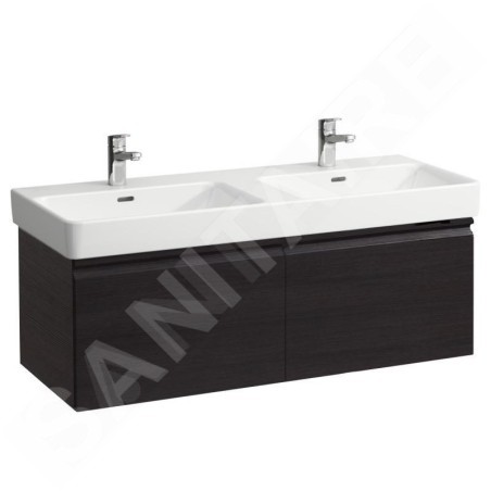 Laufen Pro S - Meuble pour lavabo 1260x450x390 mm, 2 tiroirs, wengé H4835710964231