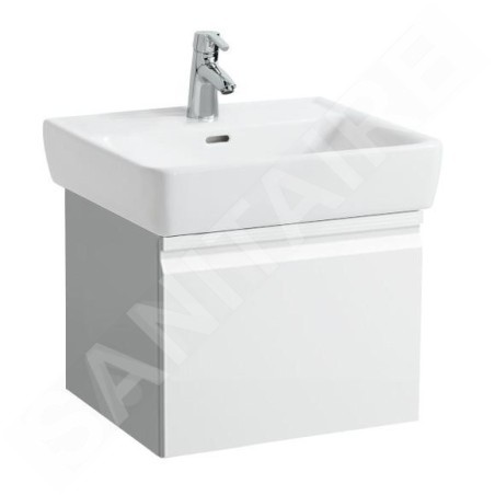 Laufen Pro - Meuble pour lavabo, 470x450x390 mm, 1 tiroir, blanc brillant H4830240954751