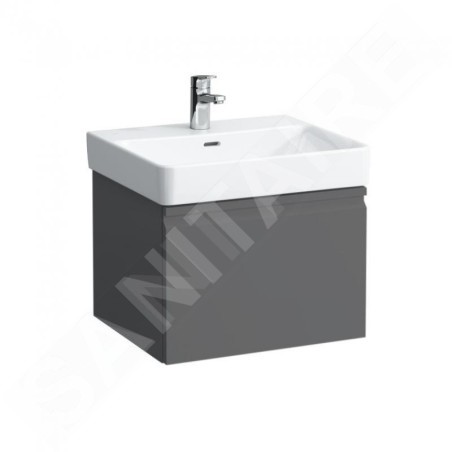 Laufen Pro S - Meuble pour lavabo 550x370x390 mm, 1 tiroir, graphite mat H4830320954801