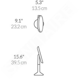 Simplehuman Miroirs cosmétiques - Miroir cosmétique avec de la lumière LED, blanc ST3038